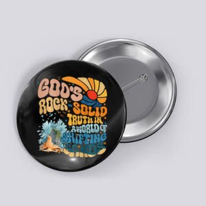 GodS Rock Solid Breaker Rock Beach Vbs 2024 Christian Button