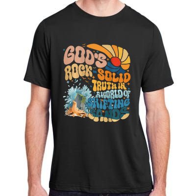 GodS Rock Solid Breaker Rock Beach Vbs 2024 Christian Adult ChromaSoft Performance T-Shirt