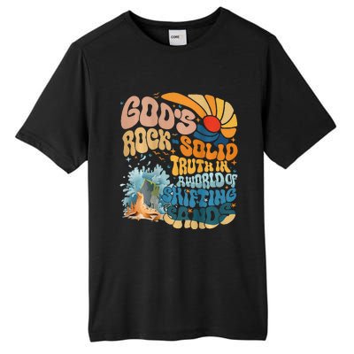 GodS Rock Solid Breaker Rock Beach Vbs 2024 Christian Tall Fusion ChromaSoft Performance T-Shirt