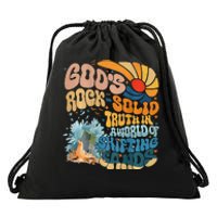 GodS Rock Solid Breaker Rock Beach Vbs 2024 Christian Drawstring Bag