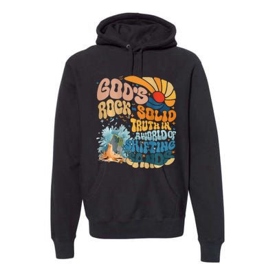 GodS Rock Solid Breaker Rock Beach Vbs 2024 Christian Premium Hoodie