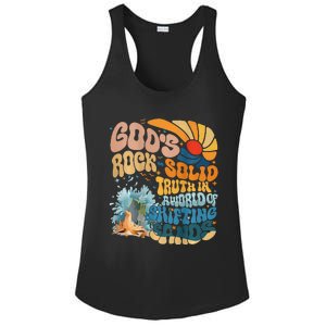 GodS Rock Solid Breaker Rock Beach Vbs 2024 Christian Ladies PosiCharge Competitor Racerback Tank