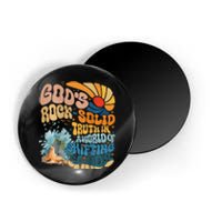 GodS Rock Solid Breaker Rock Beach Vbs 2024 Christian Magnet