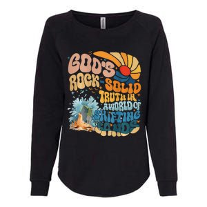 GodS Rock Solid Breaker Rock Beach Vbs 2024 Christian Womens California Wash Sweatshirt