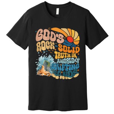 GodS Rock Solid Breaker Rock Beach Vbs 2024 Christian Premium T-Shirt