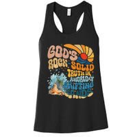 GodS Rock Solid Breaker Rock Beach Vbs 2024 Christian Women's Racerback Tank