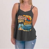 GodS Rock Solid Breaker Rock Beach Vbs 2024 Christian Women's Strappy Tank