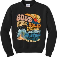 GodS Rock Solid Breaker Rock Beach Vbs 2024 Christian Kids Sweatshirt