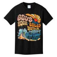 GodS Rock Solid Breaker Rock Beach Vbs 2024 Christian Kids T-Shirt