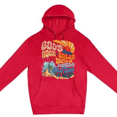 GodS Rock Solid Breaker Rock Beach Vbs 2024 Christian Premium Pullover Hoodie