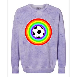 Grant Rainbow Soccer Ball Wahl World Tribute Colorblast Crewneck Sweatshirt