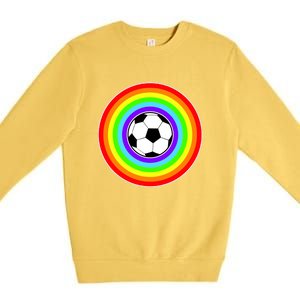 Grant Rainbow Soccer Ball Wahl World Tribute Premium Crewneck Sweatshirt