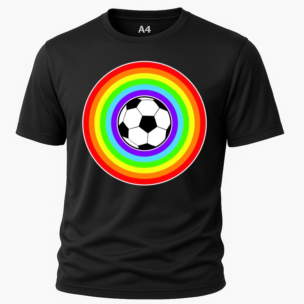 Grant Rainbow Soccer Ball Wahl World Tribute Cooling Performance Crew T-Shirt