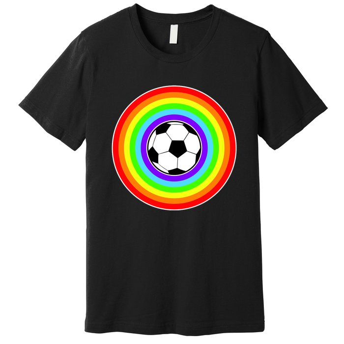 Grant Rainbow Soccer Ball Wahl World Tribute Premium T-Shirt