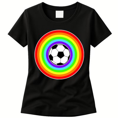 Grant Rainbow Soccer Ball Wahl World Tribute Womens T-Shirt