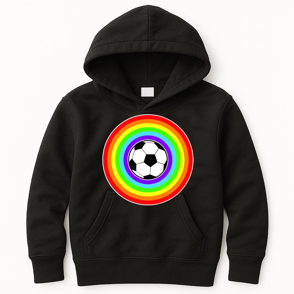Grant Rainbow Soccer Ball Wahl World Tribute Kids Hoodie