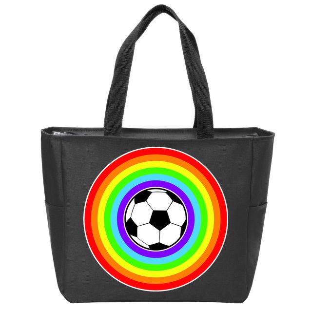 Grant Rainbow Soccer Ball Wahl World Tribute Zip Tote Bag