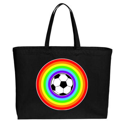 Grant Rainbow Soccer Ball Wahl World Tribute Cotton Canvas Jumbo Tote