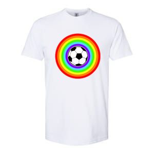 Grant Rainbow Soccer Ball Wahl World Tribute Softstyle CVC T-Shirt