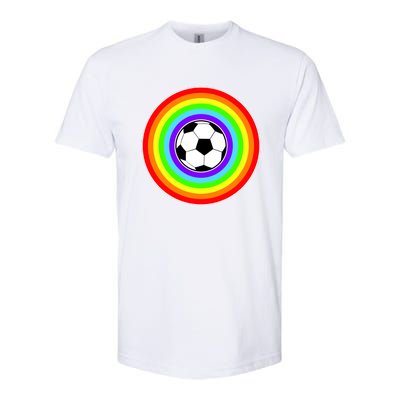 Grant Rainbow Soccer Ball Wahl World Tribute Softstyle® CVC T-Shirt