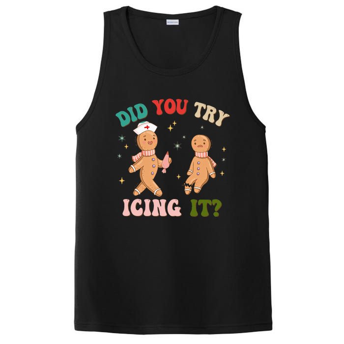 Groovy Retro School Nurse Christmas Did You Try Icing It PosiCharge Competitor Tank