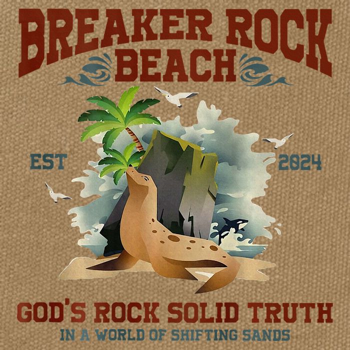 GodS Rock Solid Retro Breaker Rock Beach Vbs 2024 Cotton Canvas Backpack