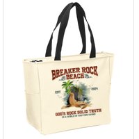 GodS Rock Solid Retro Breaker Rock Beach Vbs 2024 Zip Tote Bag