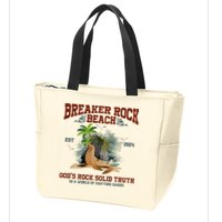 GodS Rock Solid Retro Breaker Rock Beach Vbs 2024 Zip Tote Bag