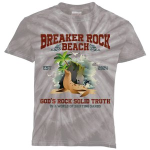 GodS Rock Solid Retro Breaker Rock Beach Vbs 2024 Kids Tie-Dye T-Shirt