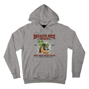 GodS Rock Solid Retro Breaker Rock Beach Vbs 2024 Tall Hoodie