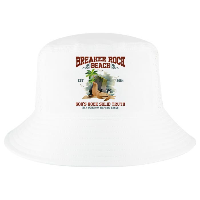 GodS Rock Solid Retro Breaker Rock Beach Vbs 2024 Cool Comfort Performance Bucket Hat