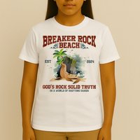 GodS Rock Solid Retro Breaker Rock Beach Vbs 2024 T-Shirt