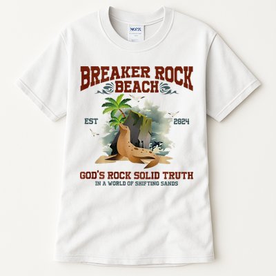 GodS Rock Solid Retro Breaker Rock Beach Vbs 2024 Tall T-Shirt