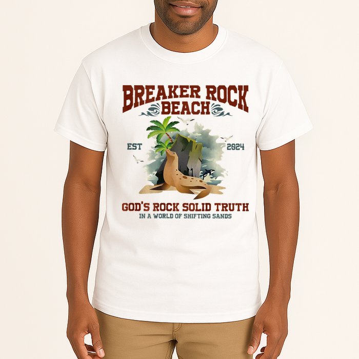 GodS Rock Solid Retro Breaker Rock Beach Vbs 2024 Tall T-Shirt