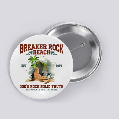 GodS Rock Solid Retro Breaker Rock Beach Vbs 2024 Button