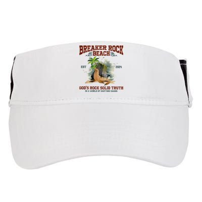 GodS Rock Solid Retro Breaker Rock Beach Vbs 2024 Adult Drive Performance Visor