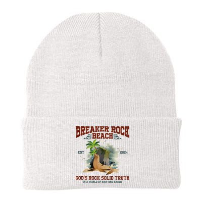 GodS Rock Solid Retro Breaker Rock Beach Vbs 2024 Beanie