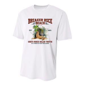 GodS Rock Solid Retro Breaker Rock Beach Vbs 2024 Youth Performance Sprint T-Shirt