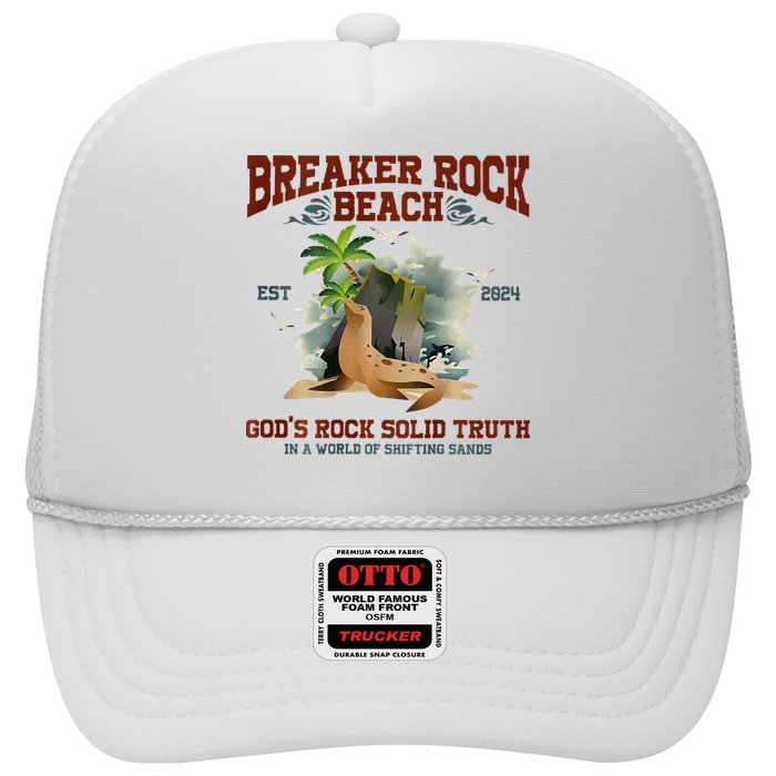 GodS Rock Solid Retro Breaker Rock Beach Vbs 2024 Hat