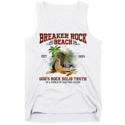 GodS Rock Solid Retro Breaker Rock Beach Vbs 2024 Tank Top