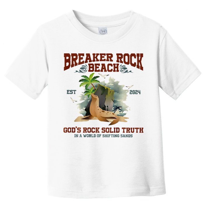GodS Rock Solid Retro Breaker Rock Beach Vbs 2024 Toddler T-Shirt