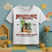 GodS Rock Solid Retro Breaker Rock Beach Vbs 2024 Toddler T-Shirt