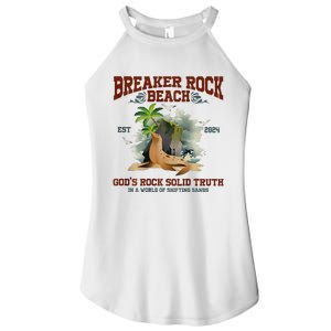 GodS Rock Solid Retro Breaker Rock Beach Vbs 2024 Women's Perfect Tri Rocker Tank