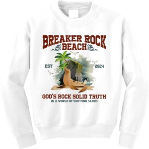 GodS Rock Solid Retro Breaker Rock Beach Vbs 2024 Kids Sweatshirt