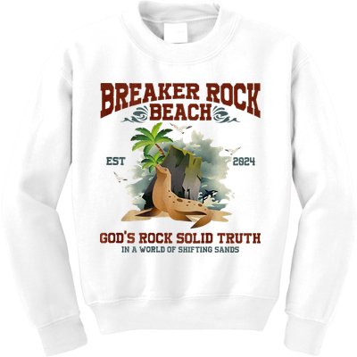 GodS Rock Solid Retro Breaker Rock Beach Vbs 2024 Kids Sweatshirt