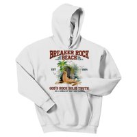 GodS Rock Solid Retro Breaker Rock Beach Vbs 2024 Kids Hoodie