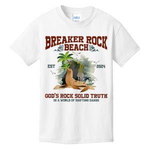 GodS Rock Solid Retro Breaker Rock Beach Vbs 2024 Kids T-Shirt