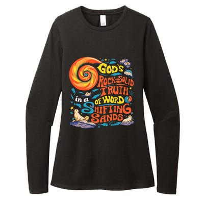 GodS Rock Solid Breaker Rock Beach Vbs 2024 Christian Womens CVC Long Sleeve Shirt