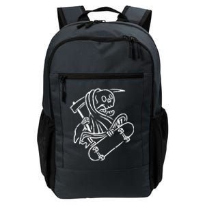 Grim Reaper Skateboard Halloween Costume Funny Ghost Skater Gift Daily Commute Backpack