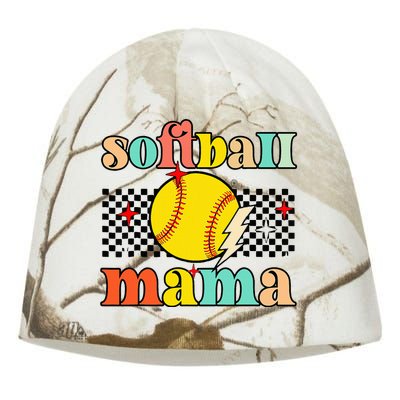 Groovy Retro Softball Mom Mama Sport Lover Funny Mothers Day Kati - Camo Knit Beanie